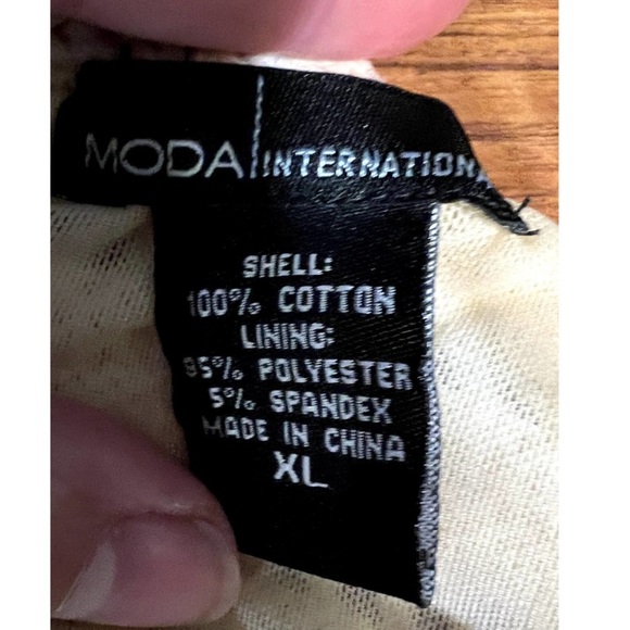 Moda International Cream Crochet Halter Dress with Lining XL - Picture 5 of 5